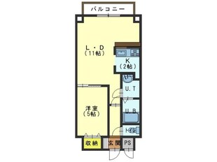 松風町駅 徒歩4分 4階の物件間取画像